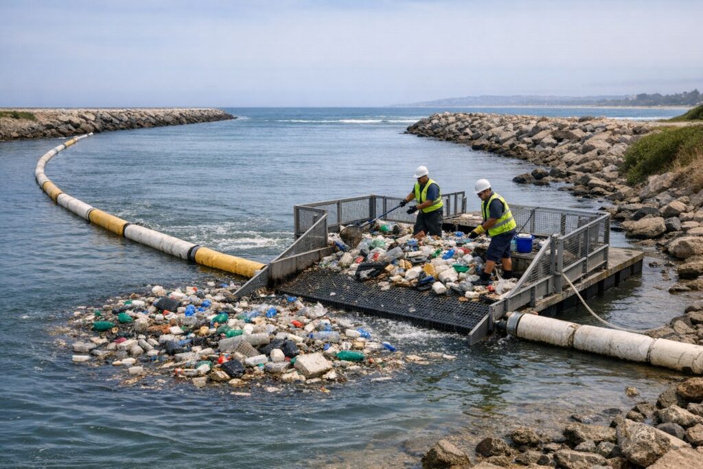 Pollution marine visible dans l eau